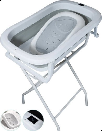 KIT BANHEIRA DOBRAVEL NUVY (COM SUPORTE) - BENIBEE - CINZA